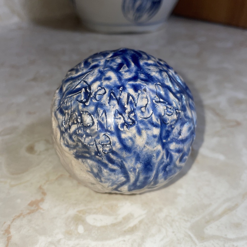 ceramic glazed 3" rattle ball handcrafted pottery‎